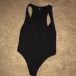 Black Low Cut Bodysuit